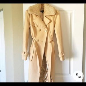 Bebe Camel Wool Pea Coat